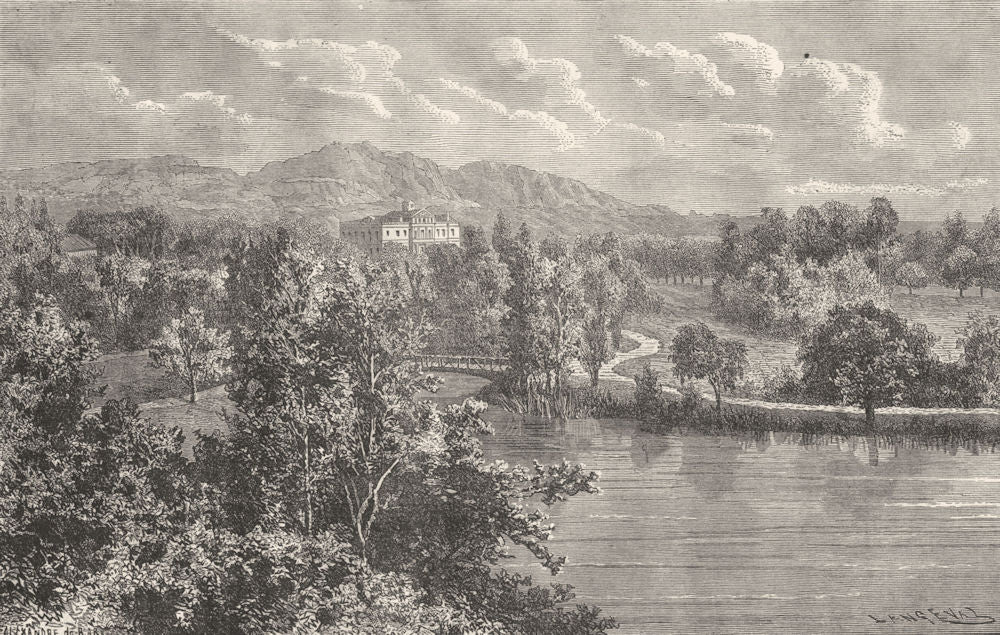 BOUCHES-DU-RHÔNE. Marseille. Le chateau Borely 1880 old antique print picture